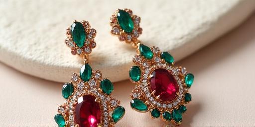 Statement gemstone earrings