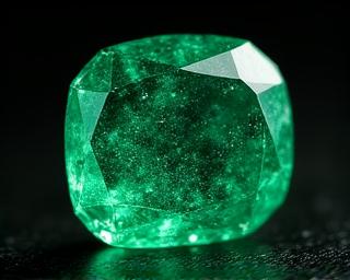 Vivid Colombian emerald gemstone