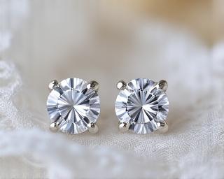 Diamond stud earrings bridal gift