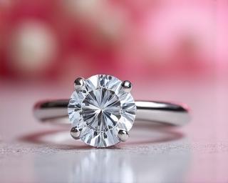 Solitaire diamond engagement ring