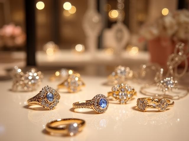 Elegant fine jewelry display at Sage & Bloom New York boutique